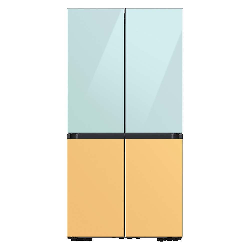 Alt View 21. Samsung - Bespoke 4-Door Flex Refrigerator Panel - Bottom Panel - Sunrise Yellow Glass.