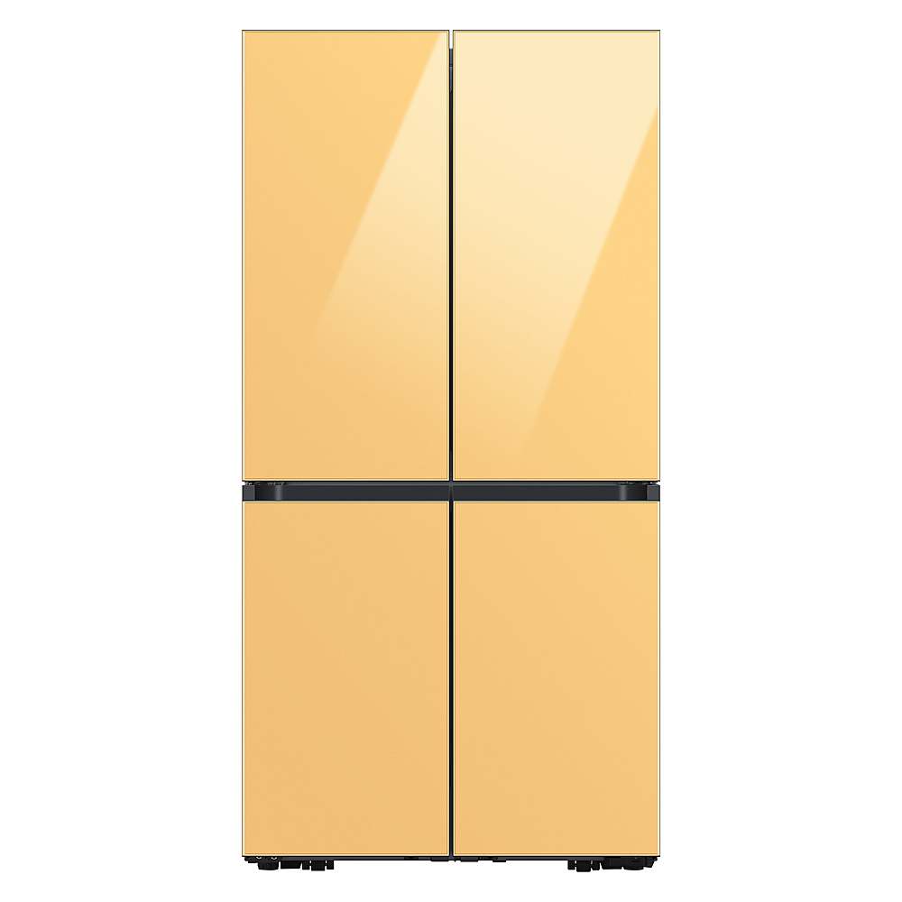 Alt View 22. Samsung - Bespoke 4-Door Flex Refrigerator Panel - Bottom Panel - Sunrise Yellow Glass.