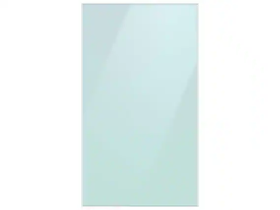 Front. Samsung - Bespoke 4-Door Flex Refrigerator Panel - Bottom Panel - Morning Blue Glass.