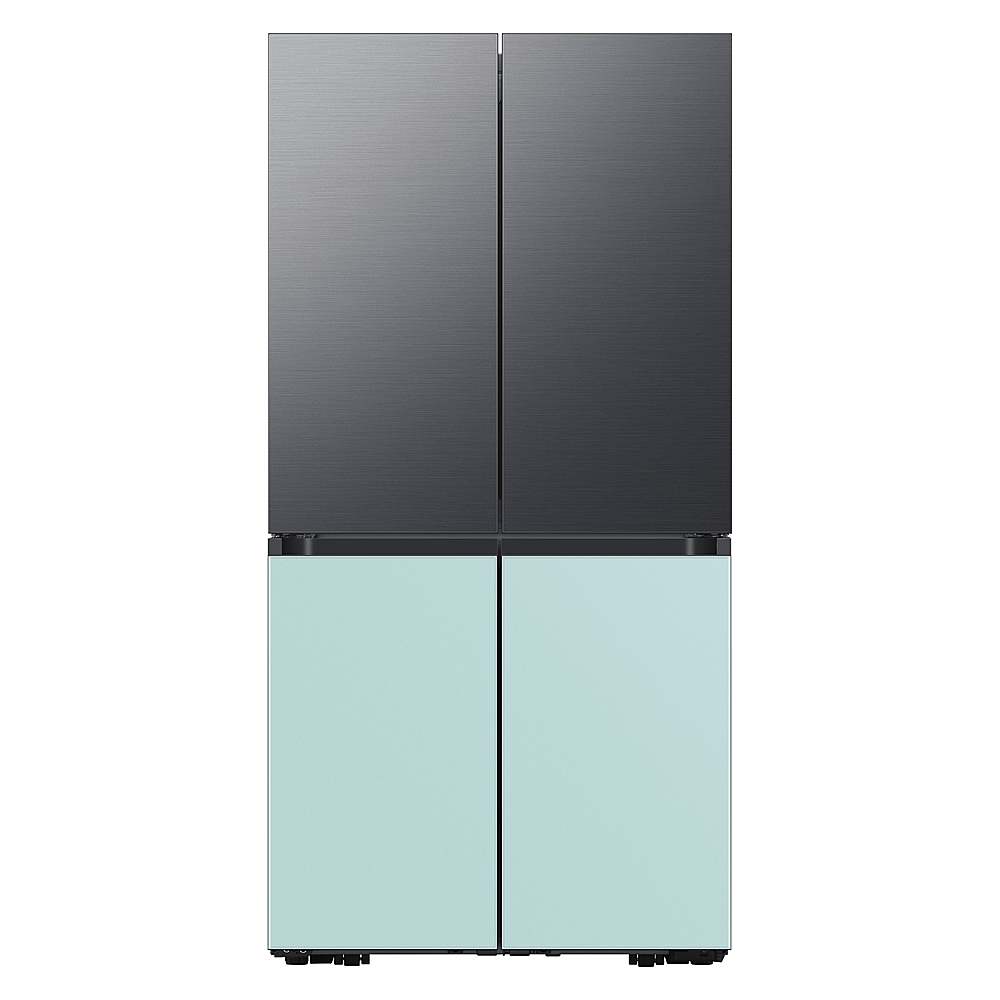 Alt View 11. Samsung - Bespoke 4-Door Flex Refrigerator Panel - Bottom Panel - Morning Blue Glass.