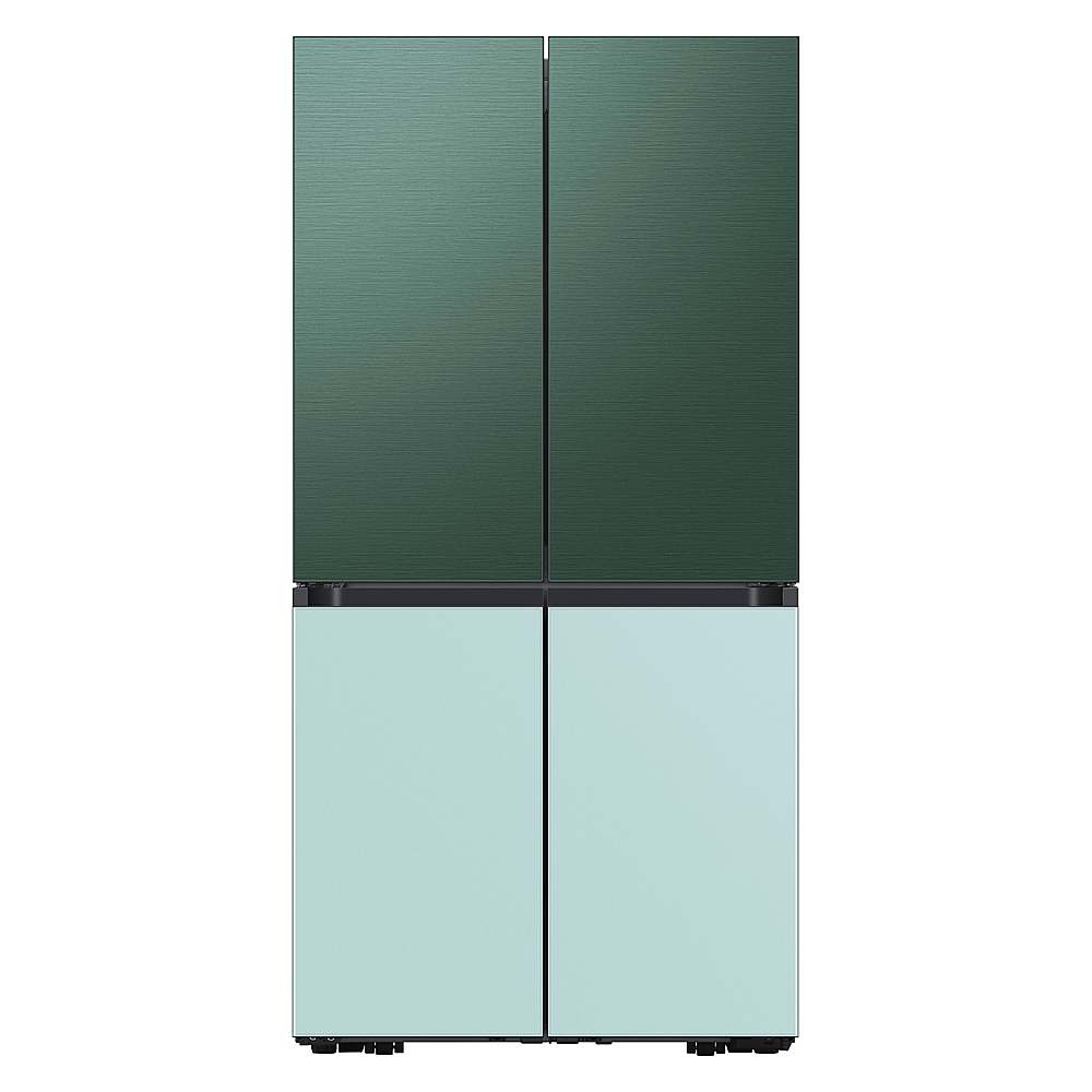 Alt View 14. Samsung - Bespoke 4-Door Flex Refrigerator Panel - Bottom Panel - Morning Blue Glass.