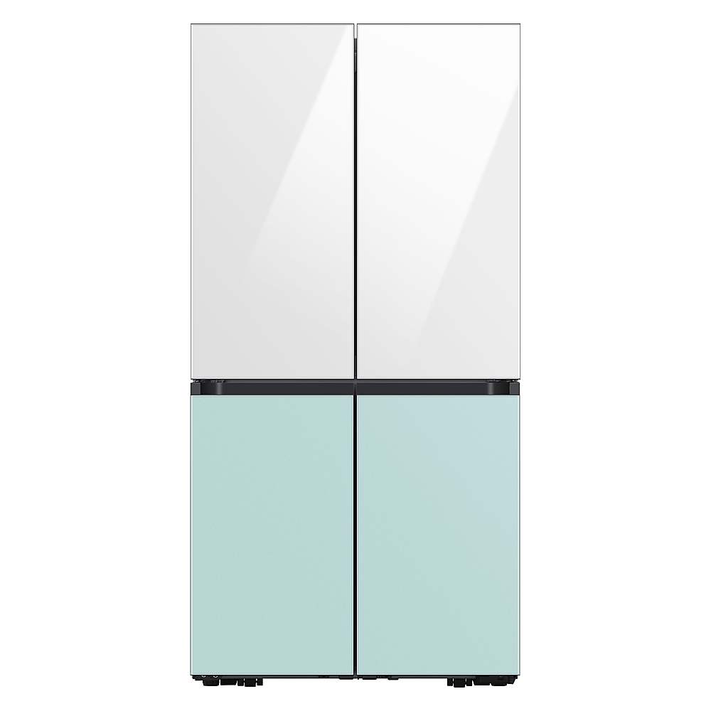 Alt View 16. Samsung - Bespoke 4-Door Flex Refrigerator Panel - Bottom Panel - Morning Blue Glass.