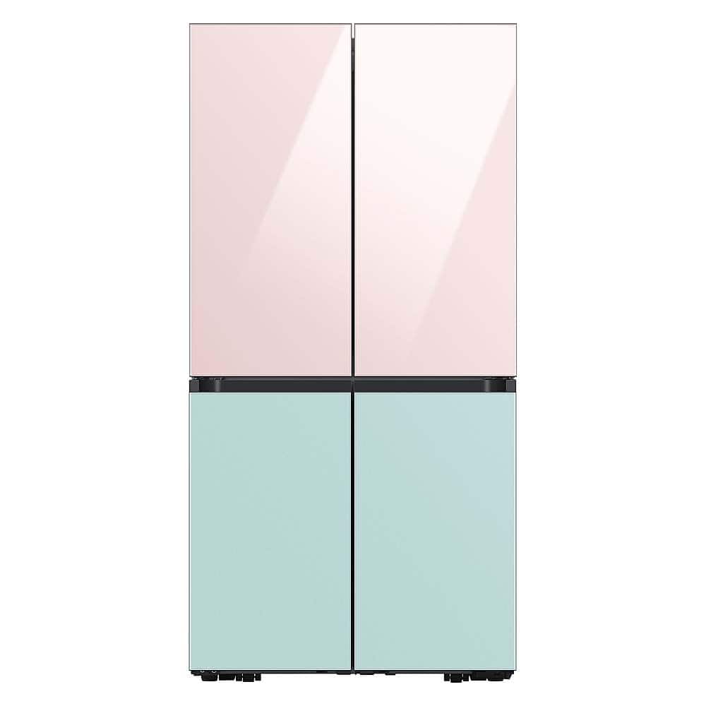 Alt View 17. Samsung - Bespoke 4-Door Flex Refrigerator Panel - Bottom Panel - Morning Blue Glass.