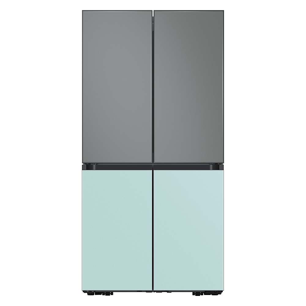 Alt View 18. Samsung - Bespoke 4-Door Flex Refrigerator Panel - Bottom Panel - Morning Blue Glass.