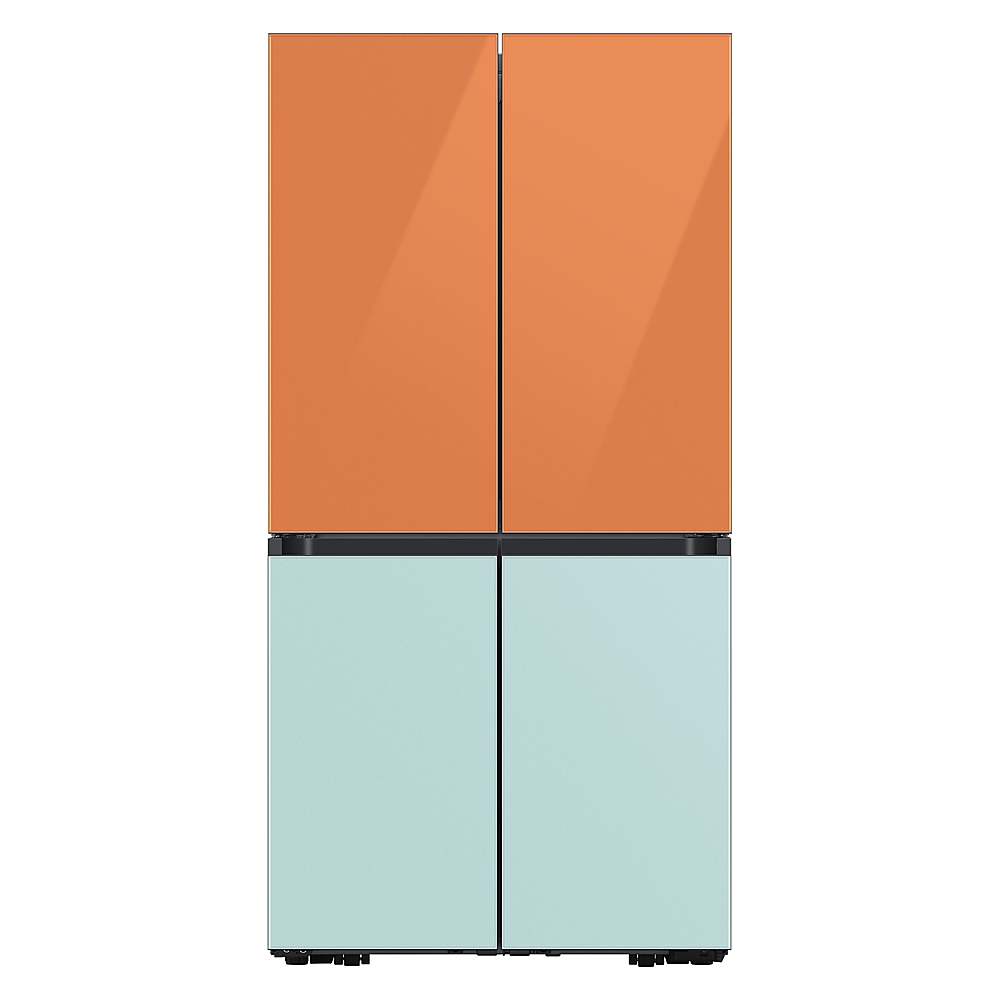 Alt View 20. Samsung - Bespoke 4-Door Flex Refrigerator Panel - Bottom Panel - Morning Blue Glass.