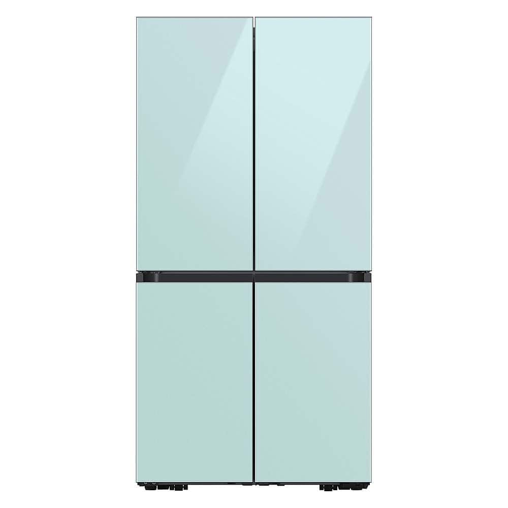 Alt View 21. Samsung - Bespoke 4-Door Flex Refrigerator Panel - Bottom Panel - Morning Blue Glass.