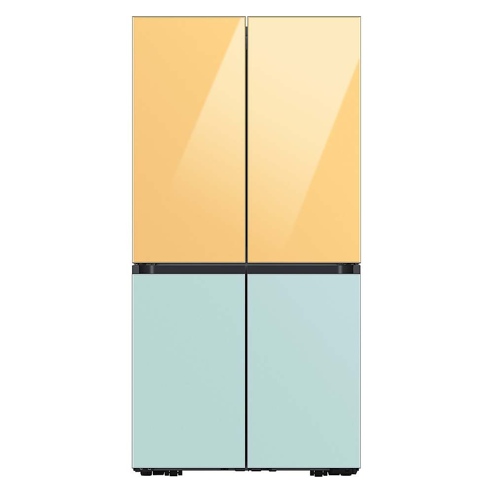 Alt View 22. Samsung - Bespoke 4-Door Flex Refrigerator Panel - Bottom Panel - Morning Blue Glass.
