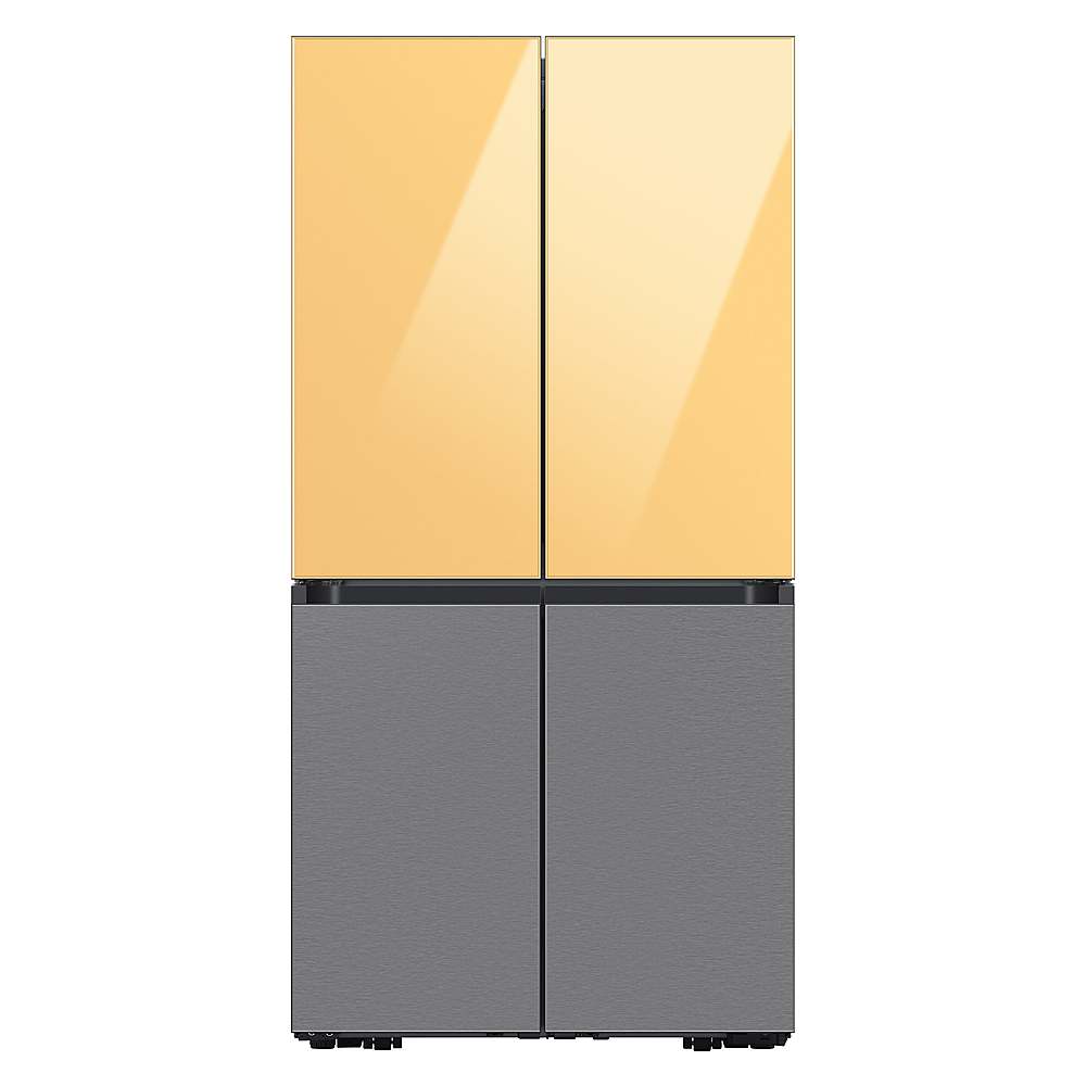 Alt View 22. Samsung - Bespoke 4-Door Flex Refrigerator Panel - Bottom Panel - Stainless Steel.