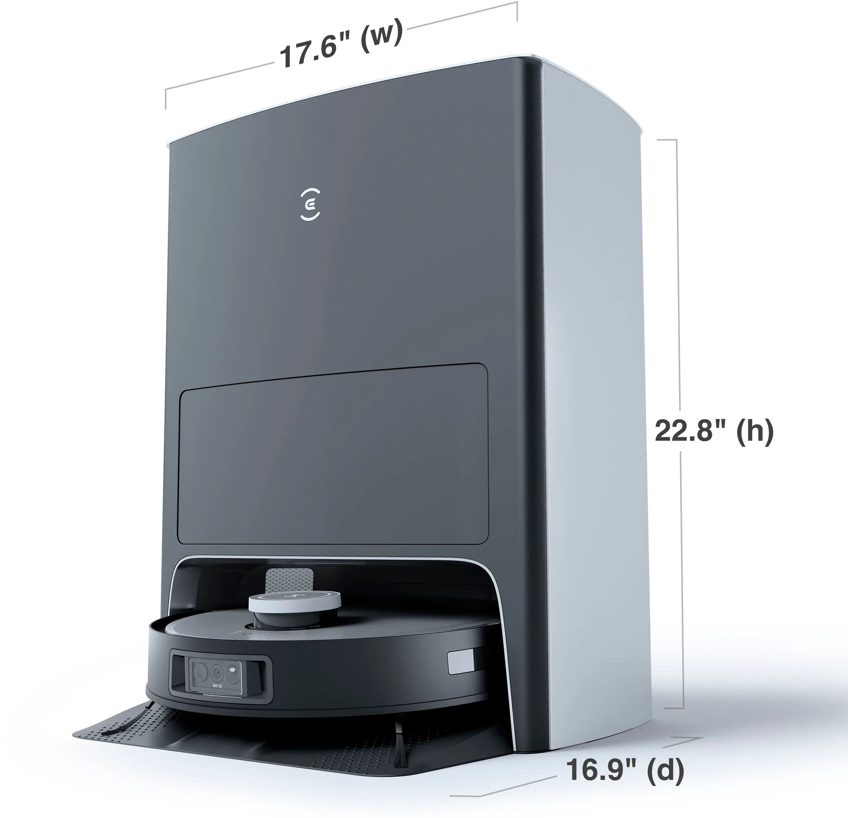Alt View 19. ECOVACS Robotics - DEEBOT X1 OMNI Robot Vacuum & Mop with Auto Empty and Refill, Laser Mapping, AI Object Recognition and Self Clean - BLACK + SILVER.