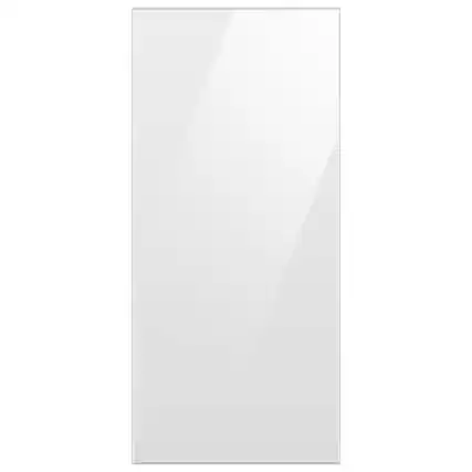 Front. Samsung - Bespoke 4-Door Flex Refrigerator Panel - Top panel - White Glass.