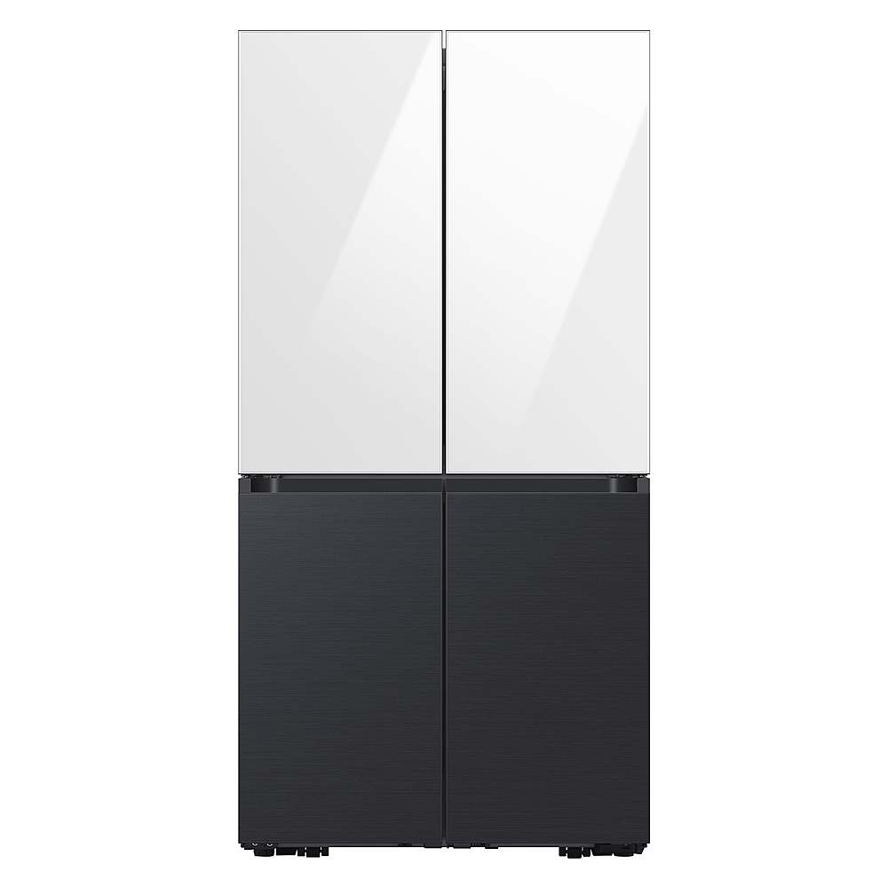 Alt View 11. Samsung - Bespoke 4-Door Flex Refrigerator Panel - Top panel - White Glass.