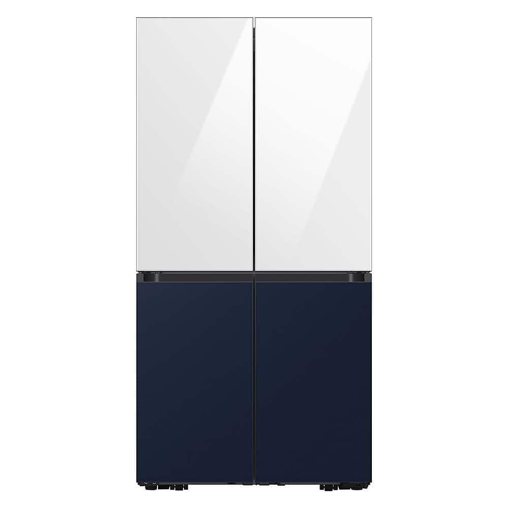 Alt View 12. Samsung - Bespoke 4-Door Flex Refrigerator Panel - Top panel - White Glass.