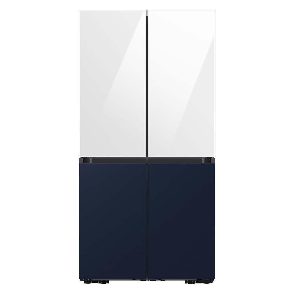 Alt View 12. Samsung - Bespoke 4-Door Flex Refrigerator Panel - Top panel - White Glass.