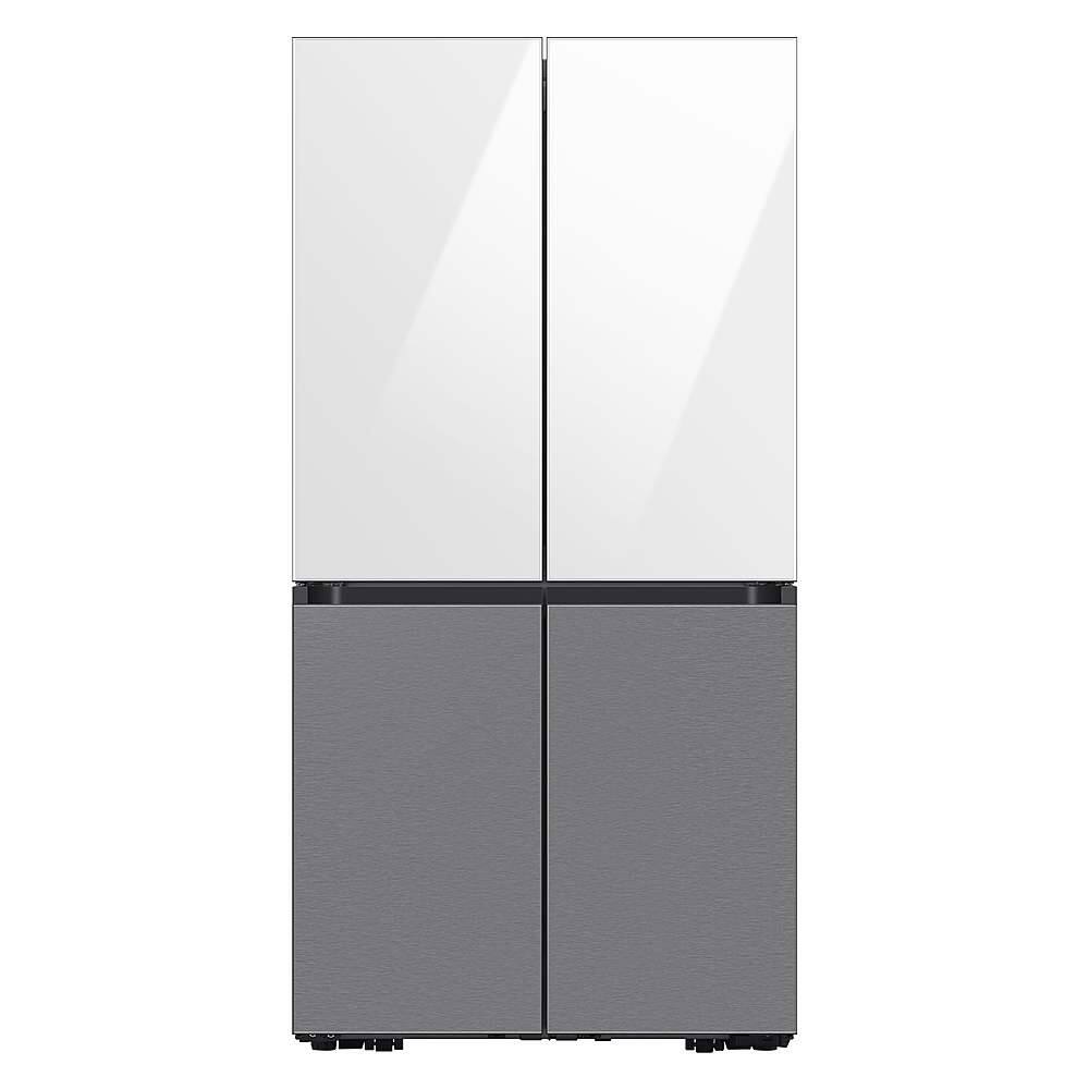Alt View 13. Samsung - Bespoke 4-Door Flex Refrigerator Panel - Top panel - White Glass.