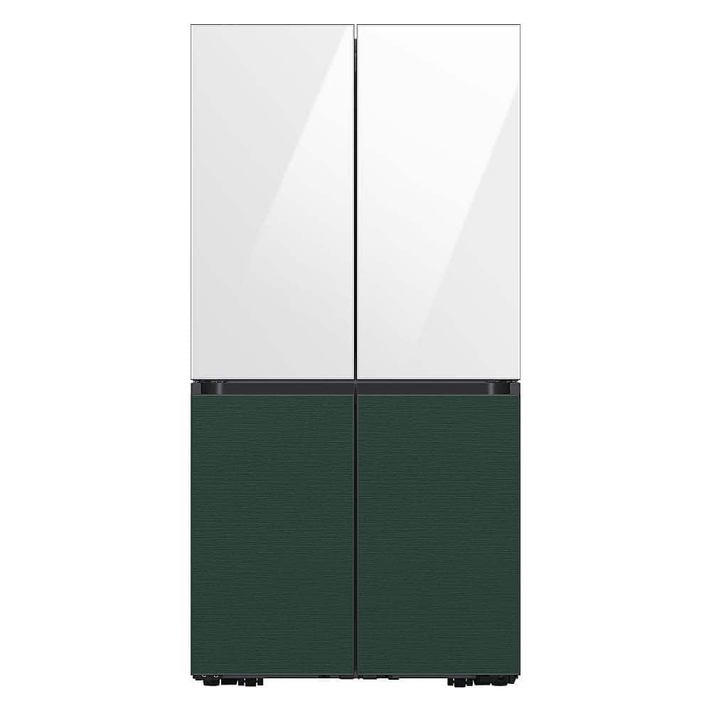 Alt View 14. Samsung - Bespoke 4-Door Flex Refrigerator Panel - Top panel - White Glass.