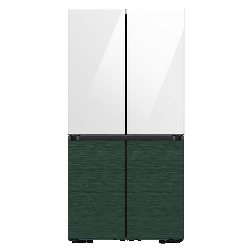 Alt View 14. Samsung - Bespoke 4-Door Flex Refrigerator Panel - Top panel - White Glass.