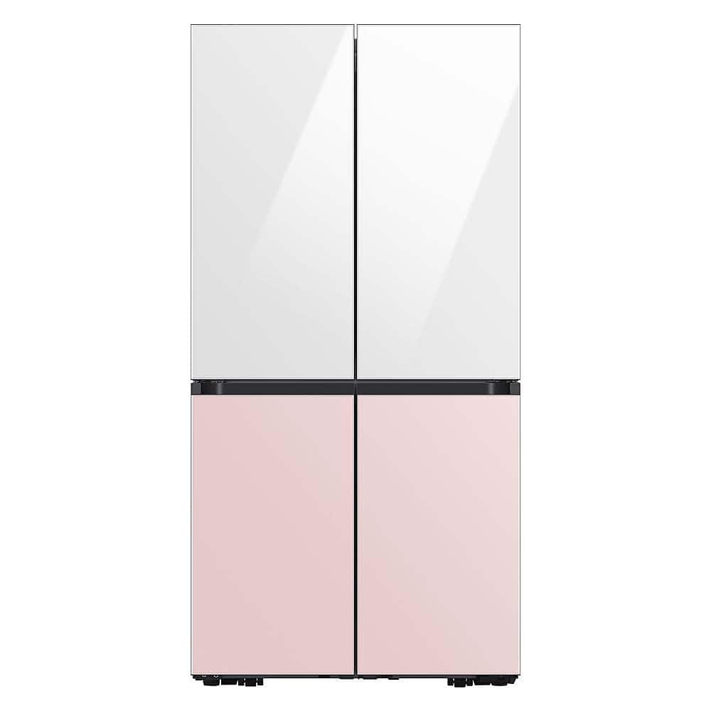Alt View 17. Samsung - Bespoke 4-Door Flex Refrigerator Panel - Top panel - White Glass.