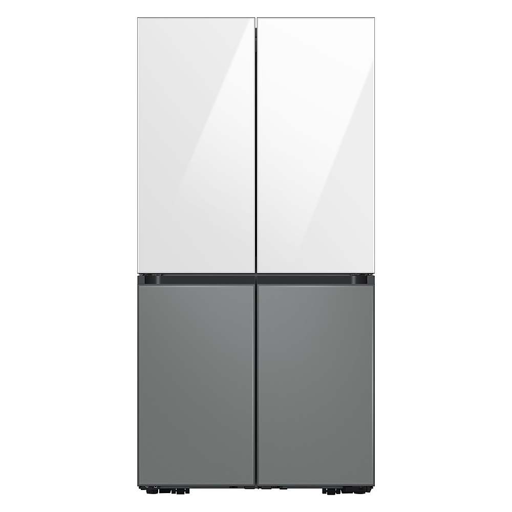 Alt View 18. Samsung - Bespoke 4-Door Flex Refrigerator Panel - Top panel - White Glass.
