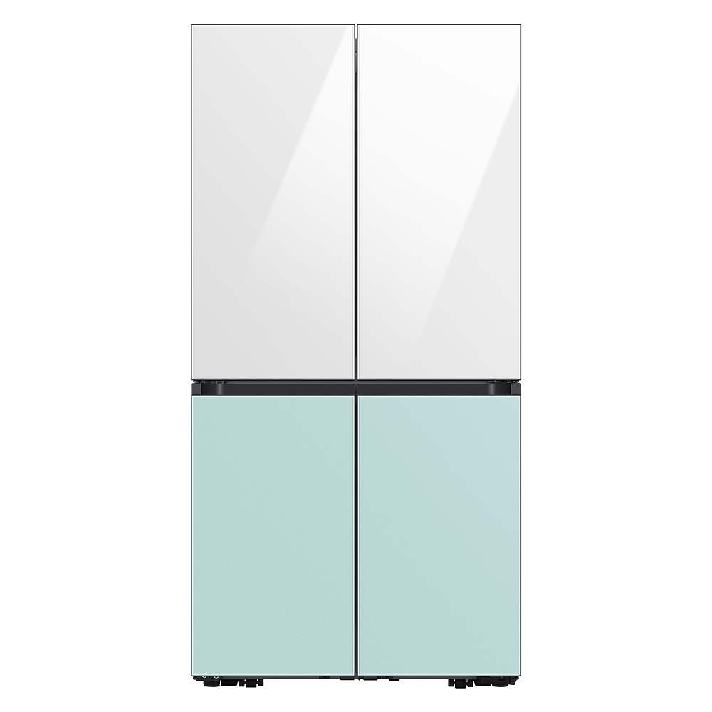 Alt View 21. Samsung - Bespoke 4-Door Flex Refrigerator Panel - Top panel - White Glass.