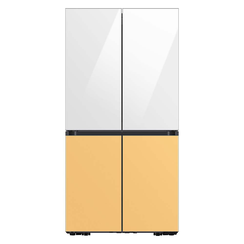 Alt View 22. Samsung - Bespoke 4-Door Flex Refrigerator Panel - Top panel - White Glass.