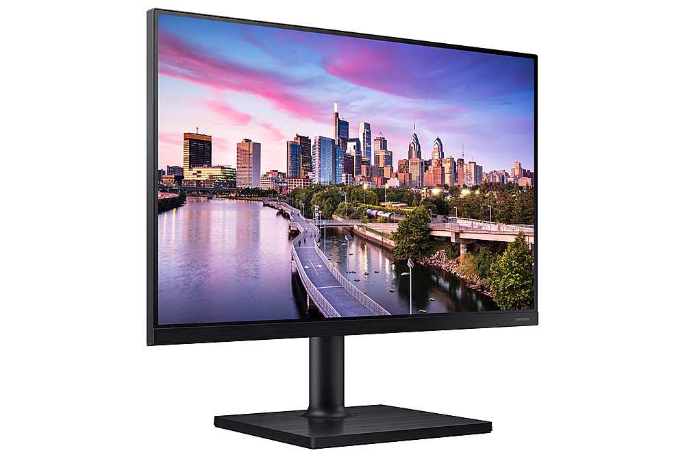 Alt View 1. Samsung - T45F 24” IPS LED FHD Monitor (HDMI, DVI) - Black.