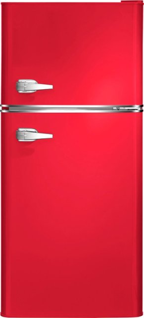 Lease-to-Own Insignia™ - 4.5 Cu. Ft. Retro Mini Fridge with Top Freezer -  Red 