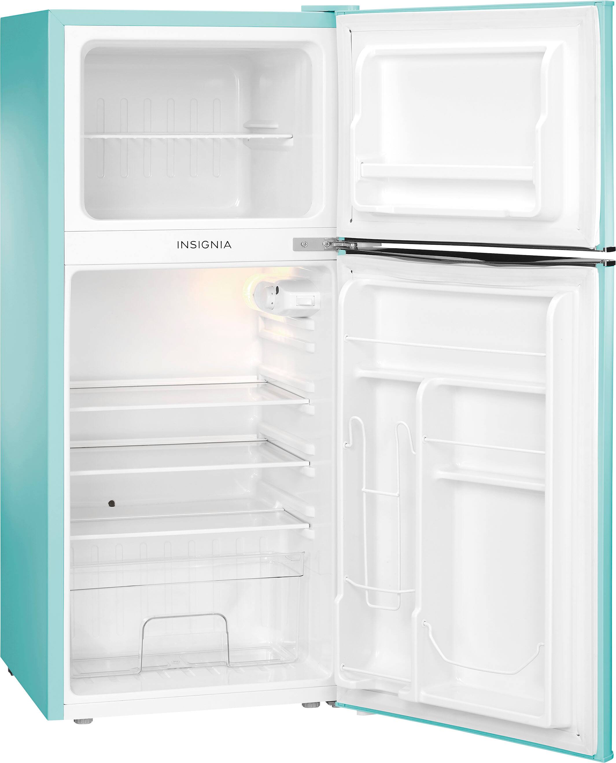 Alt View 11. Insignia™ - 4.5 Cu. Ft. Retro Mini Fridge with Top Freezer and ENERGY STAR Certification - Mint.