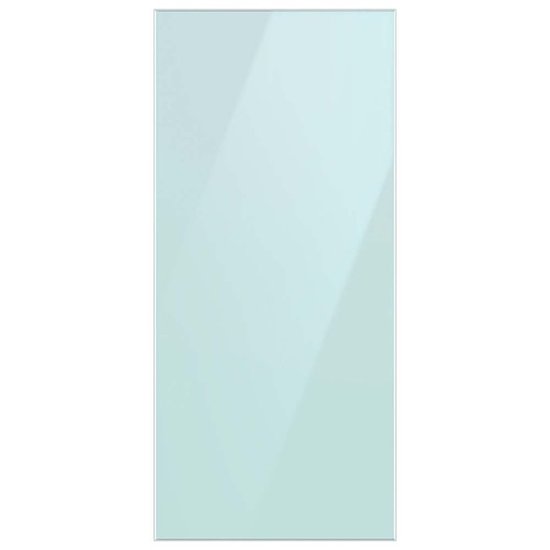 Front Zoom. Samsung - Bespoke 4-Door Flex Refrigerator Panel - Top panel - Morning Blue Glass.