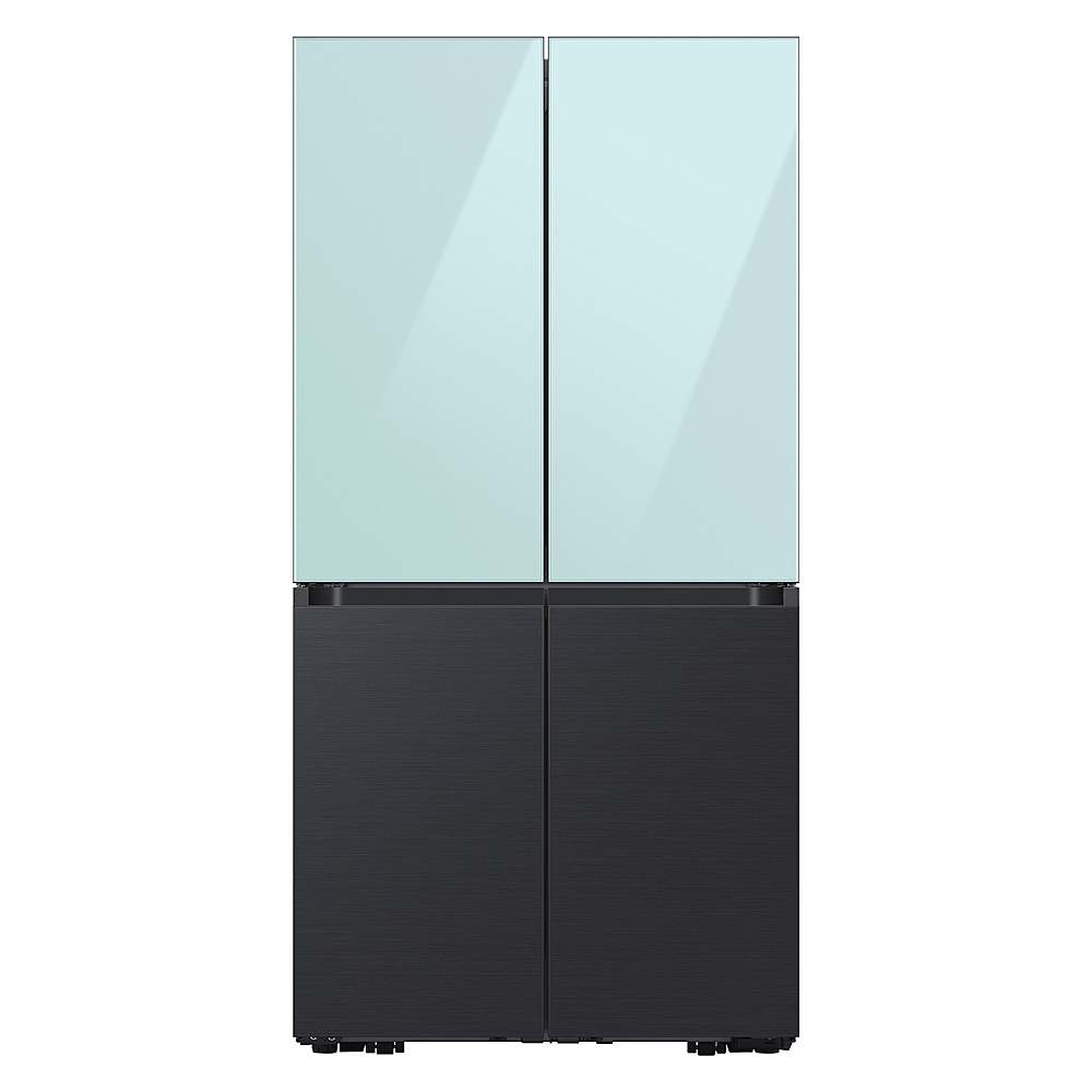 Alt View 11. Samsung - Bespoke 4-Door Flex Refrigerator Panel - Top panel - Morning Blue Glass.