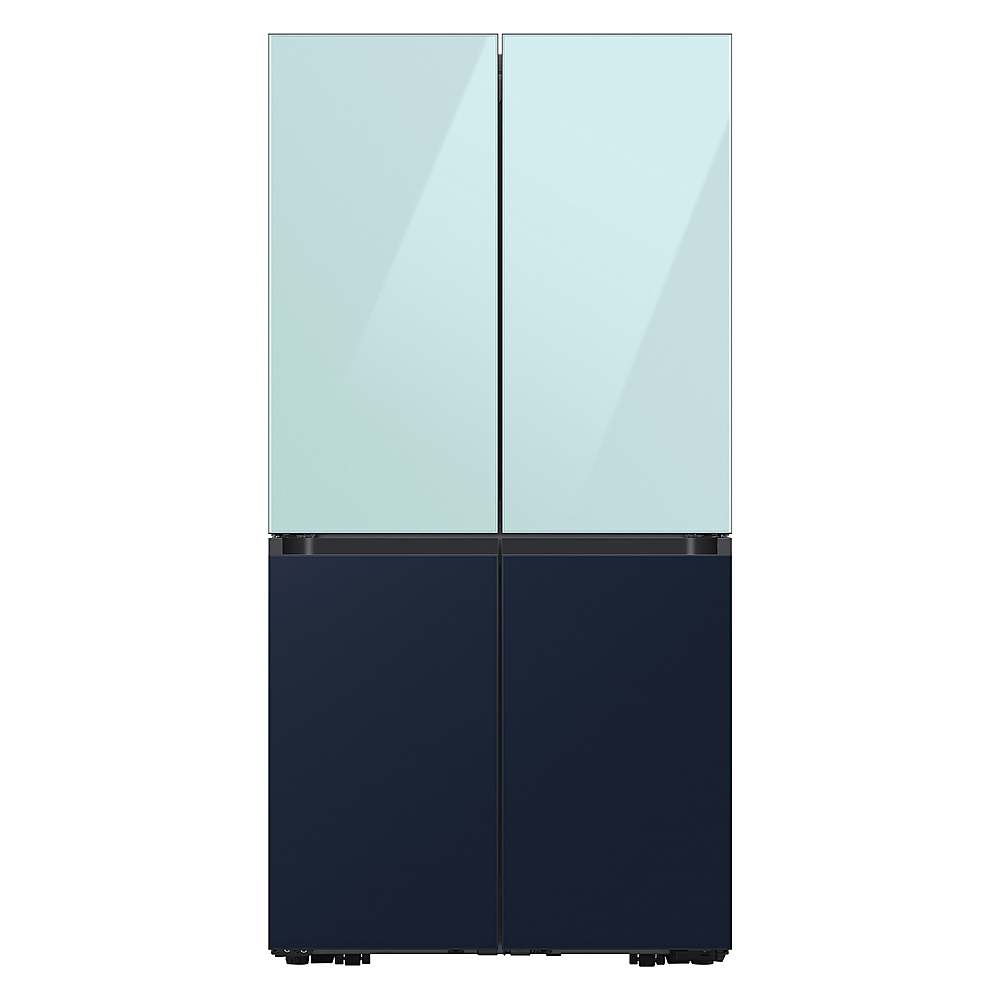 Alt View 12. Samsung - Bespoke 4-Door Flex Refrigerator Panel - Top panel - Morning Blue Glass.