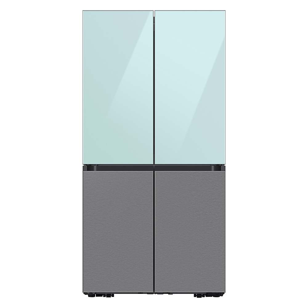 Alt View 13. Samsung - Bespoke 4-Door Flex Refrigerator Panel - Top panel - Morning Blue Glass.