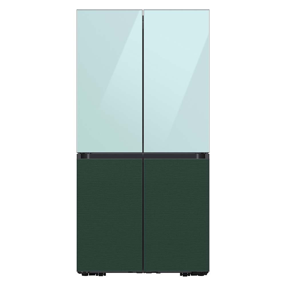 Alt View 14. Samsung - Bespoke 4-Door Flex Refrigerator Panel - Top panel - Morning Blue Glass.