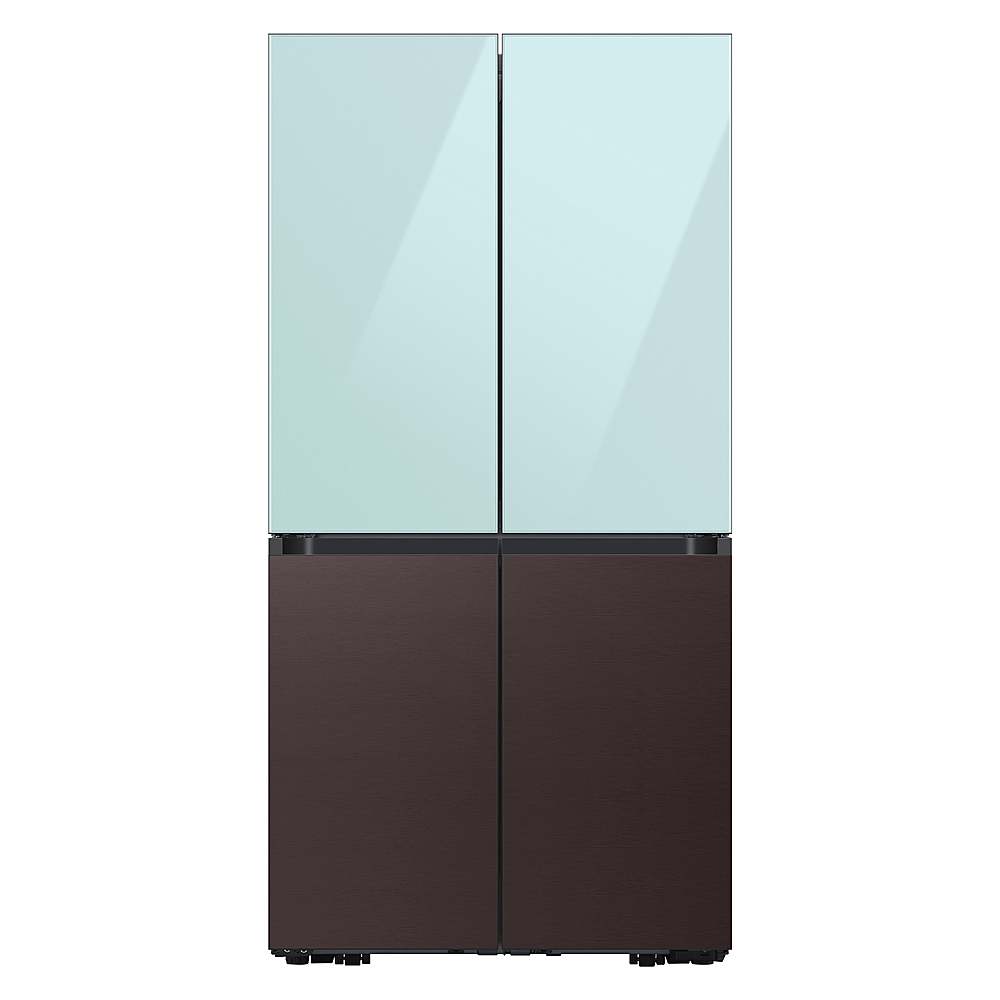 Alt View 15. Samsung - Bespoke 4-Door Flex Refrigerator Panel - Top panel - Morning Blue Glass.