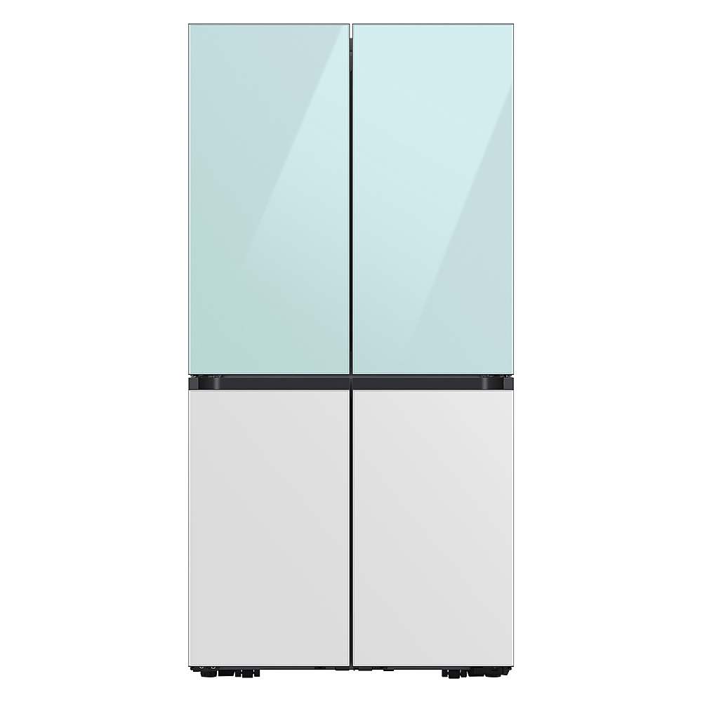 Alt View 16. Samsung - Bespoke 4-Door Flex Refrigerator Panel - Top panel - Morning Blue Glass.