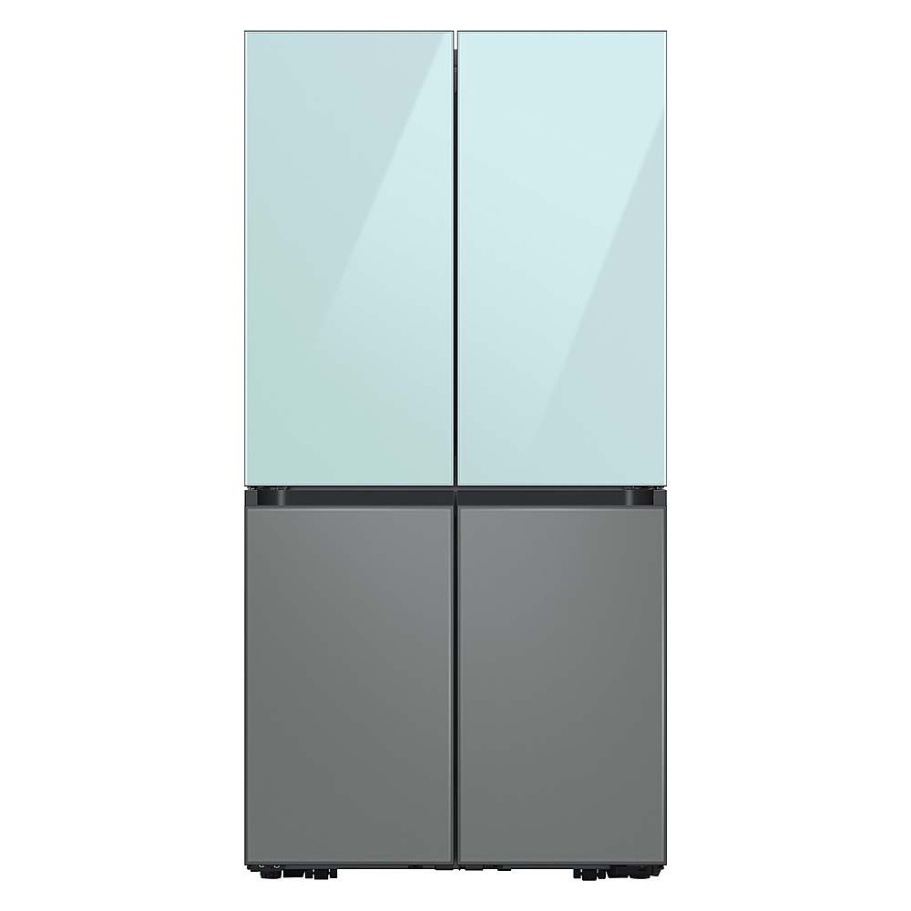 Alt View 18. Samsung - Bespoke 4-Door Flex Refrigerator Panel - Top panel - Morning Blue Glass.