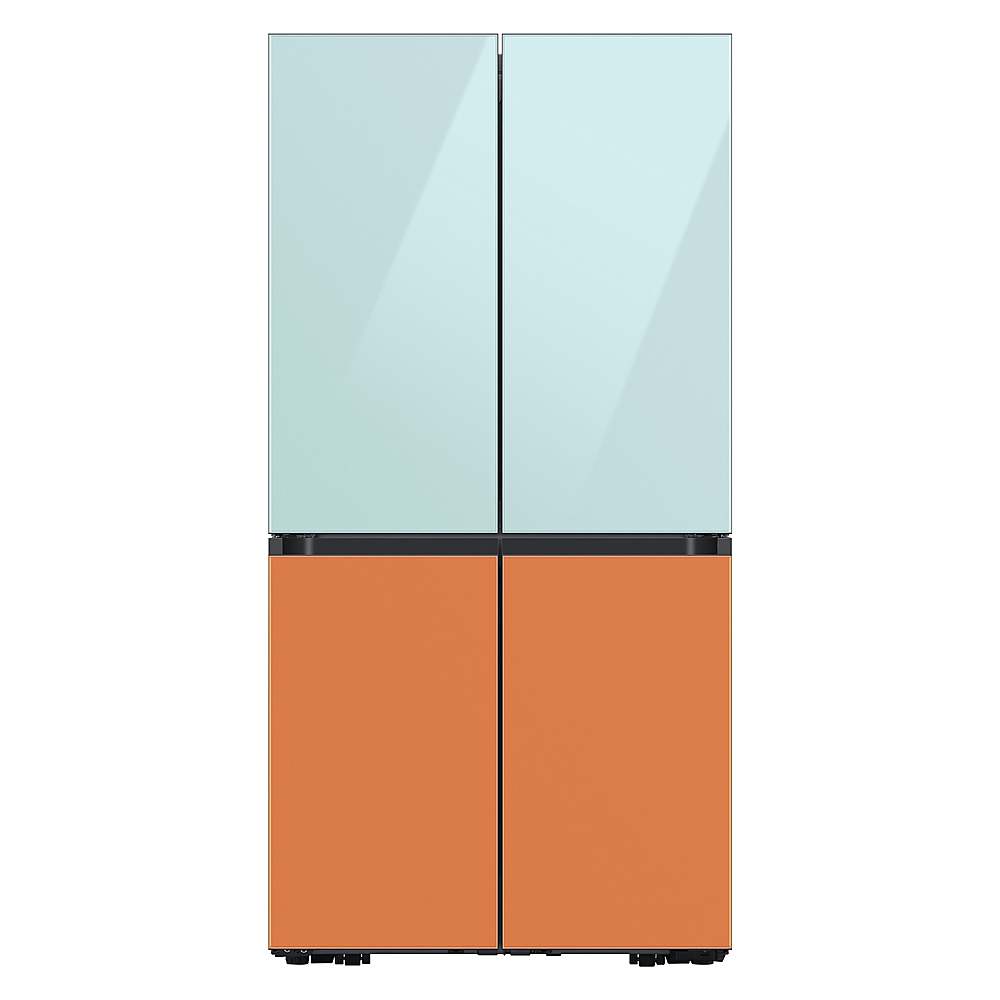 Alt View 20. Samsung - Bespoke 4-Door Flex Refrigerator Panel - Top panel - Morning Blue Glass.