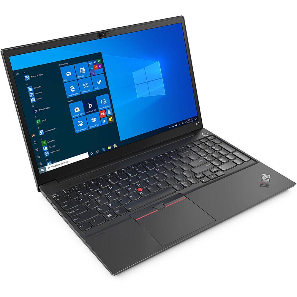 Angle View: Lenovo - 15.6" ThinkPad E15 Gen 3 Laptop - AMD Ryzen 5 5500U - 8GB Memory - AMD Radeon - 256 SSD - Black