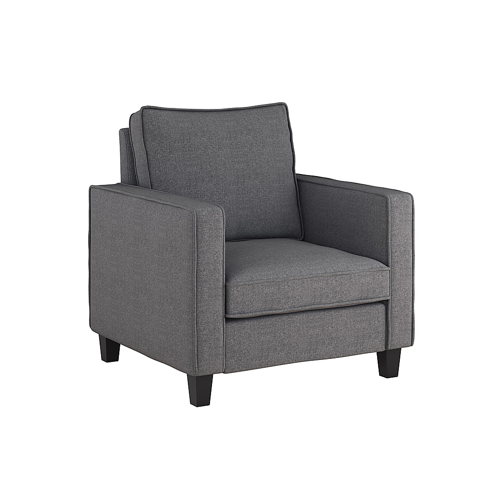 Angle View: CorLiving - Georgia Fabric Accent Chair - Grey