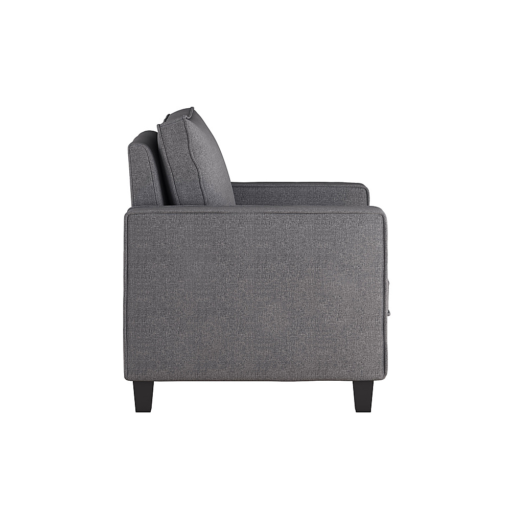 Left View: CorLiving - Georgia Fabric Accent Chair - Grey