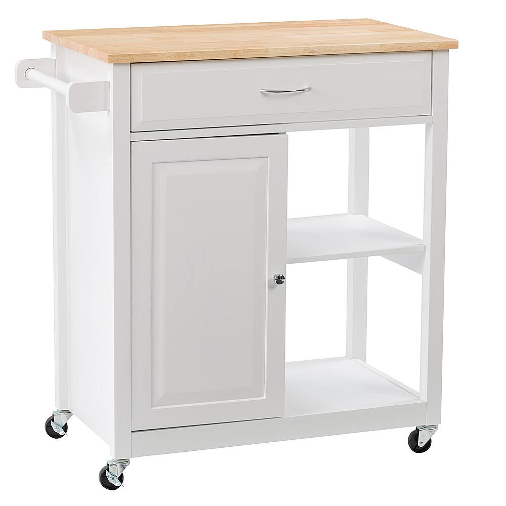 Best Buy: Sage Wood Kitchen Cart With Cupboard KNT-151-C