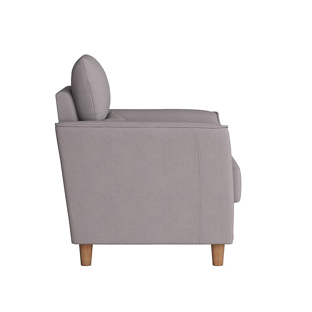 Left View: CorLiving - Georgia Upholstered Accent Chair - Light Grey