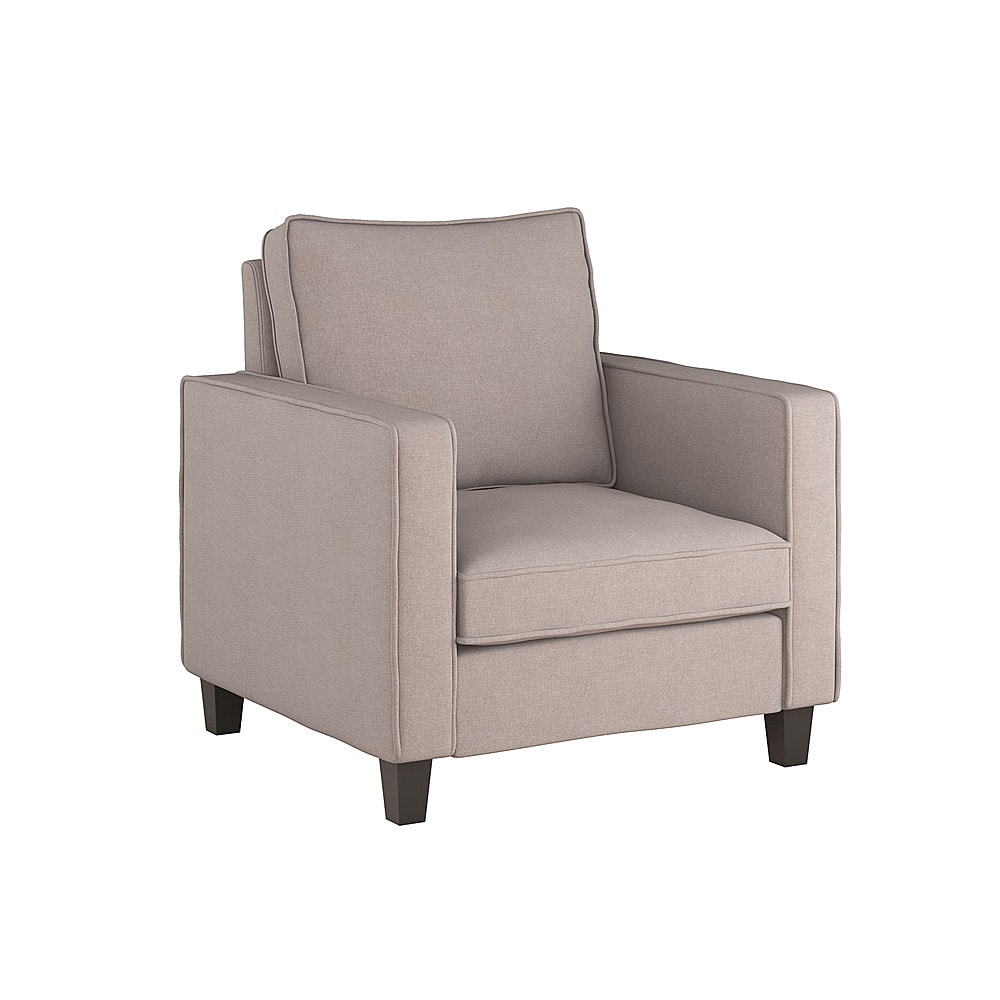 Angle View: CorLiving - Georgia Fabric Accent Chair - Taupe