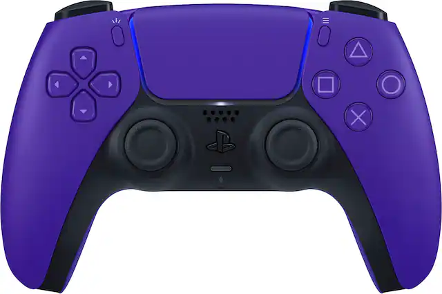 Front. Sony - PlayStation 5 - DualSense Wireless Controller - Galactic Purple.