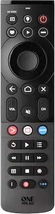 One for All - – Smart Streamer Universal Remote - Black