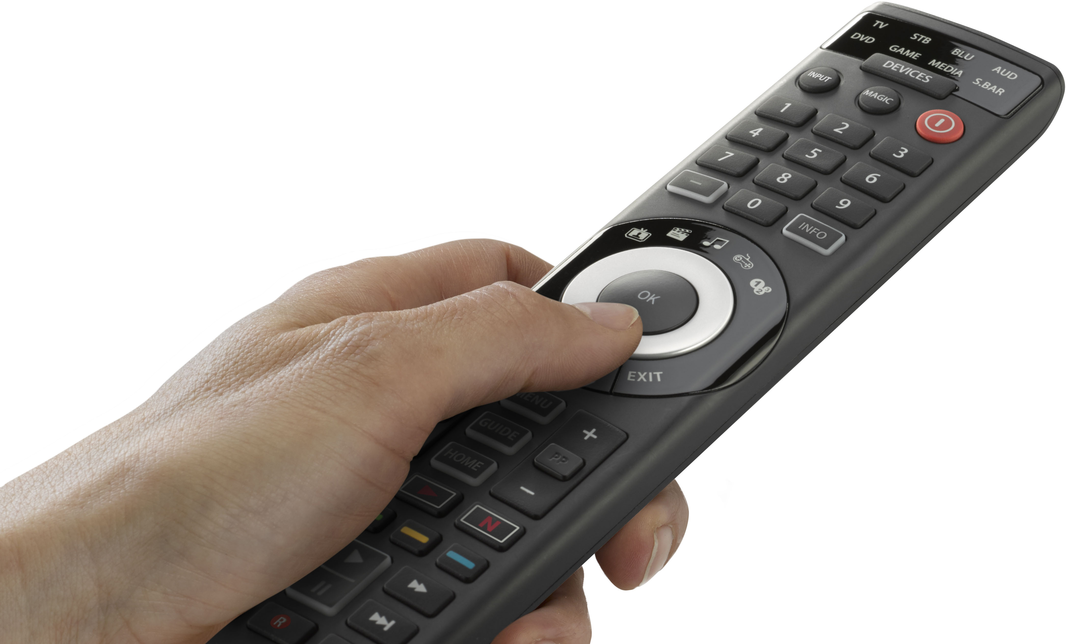 Angle View: Philips - 6-Device Universal Remote - Brushed Gold