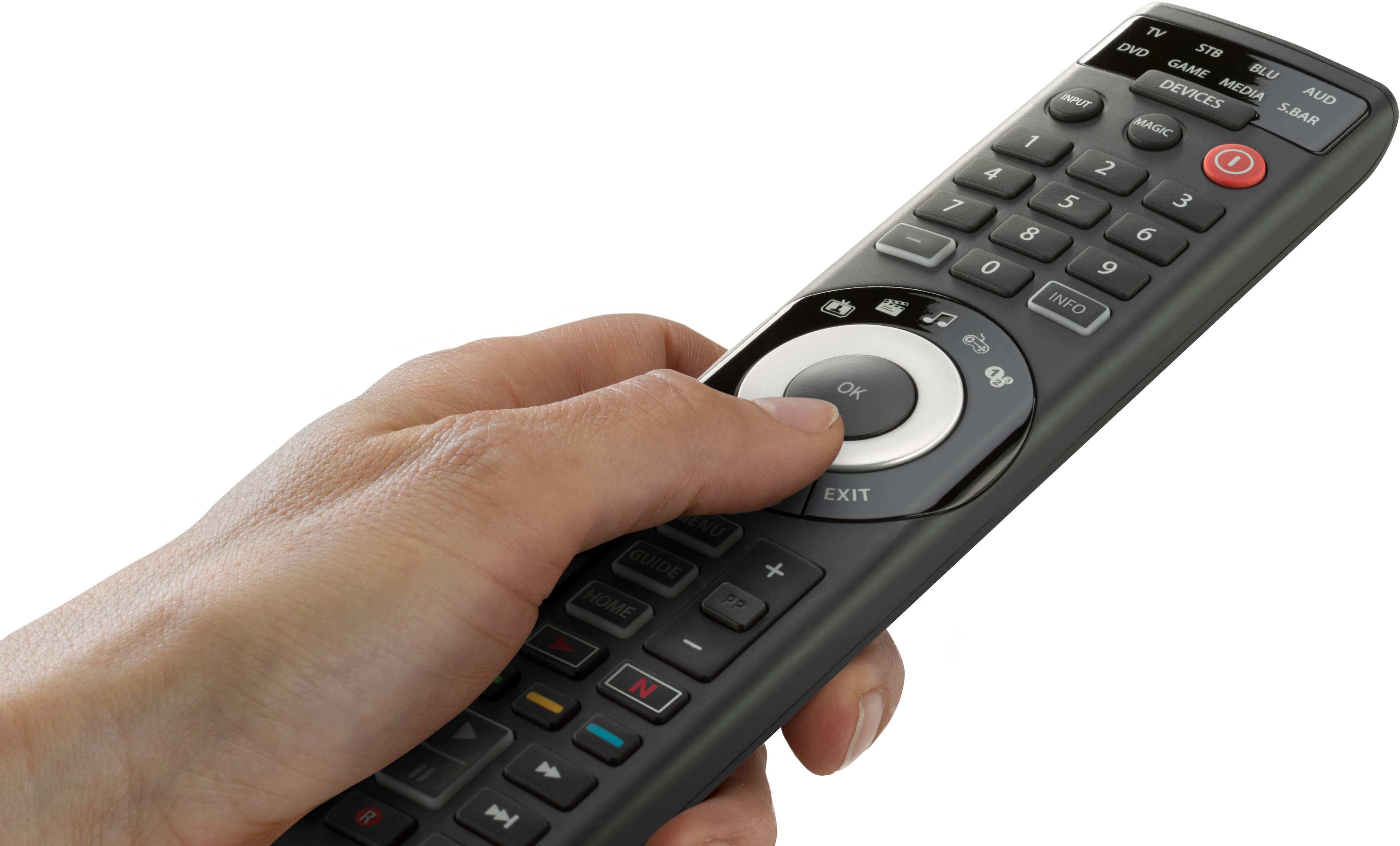 Angle View: Philips - 6-Device Universal Remote - Brushed Gold