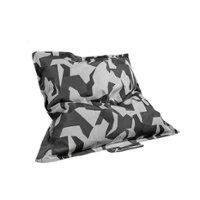 X Rocker - Extra Large Geo Floor Gaming Bean Bag Cushion - Gray Camo - Front_Zoom