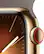 Alt View 12. Apple - Apple Watch Series 9 (GPS + Cellular) 41mm Gold Stainless Steel Case with Clay Sport Band with Blood Oxygen - M/L - Gold.