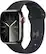 Front. Apple - Geek Squad Certified Refurbished Apple Watch Series 9 (GPS + Cellular) 41mm Stainless Steel Case with Sport Band - Graphite.