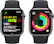 Alt View 17. Apple - Apple Watch Series 9 (GPS + Cellular) 41mm Graphite Stainless Steel Case with Midnight Sport Band w/ Blood Oxygen - S/M - Graphite.